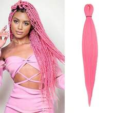 Braiding Hair Pre Stretched 26Inch Pre-Stretched Braiding Hair EZ Braid Yaki Texture Nthetic Hair Extensions For Crochet Box Braids - Multicolor - View 37