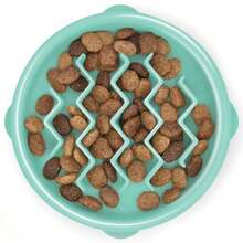 Small Fun Feeder Slow Bowl Puzzle For Fast Eaters Puppies Cats And Small Dogs Wet Or Dry Food Helps Prevent Bloat And Aid Digestion 3/4 Cup Capacity N-Slip Made Without BPA Mint - Bạc hà + Trung bình - Xem 7
