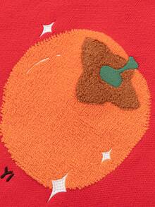 Balabala Family-Match Kids Jacquard Sweater, Soft Lightweight Layer - Red and Yellow Tones - View 7