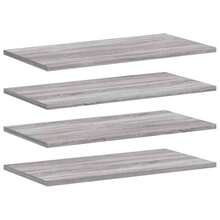 vidaXL Mensole da parete 4 pezzi grigio sonoma 60x20x1,5 cm legno ingegnerizzato - Castano - Visualizzare 2