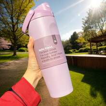 0WALA 30oz  Limited Edition Water Bottle, Sports Water Bottle, Leak-Proof Pop-Up Cap, Available In Multiple Colors, Designed Specifically For Drinkers, Suitable For Occasions Such As Fitness, Running, School, Halloween, Thanksgiving, Christmas, Etc., And Also A Stylish Gift For Ladies. - Xám - Xem 2