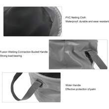 cubeta plegable, tela de malla de PVC gruesa de 10 l y 20 litros, cubeta plegable de gran capacidad de carga, contenedor de agua plegable ligero para pesca, jardinería, lavado de coches (20 litros) - 1 - Ver 4