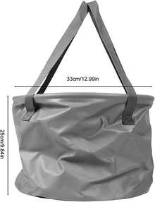 cubeta plegable, tela de malla de PVC gruesa de 10 l y 20 litros, cubeta plegable de gran capacidad de carga, contenedor de agua plegable ligero para pesca, jardinería, lavado de coches (20 litros) - 1 - Ver 7