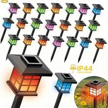 Faebynyx On 24/12, 6 Pieces Of Solar Outdoor Lights, IP44 Waterproof Sidewalk Lights, LED Landscape Lighting Garden Lights, Suitable For Sidewalks, Driveways, Courtyards And Lawns, Solar Garden Decorations, Christmas Decorations - 亮光 - 查看 1