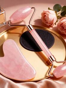 3pcs Resin Facial Massage Roller Set, Suitable For Face, Body, Neck, Eyes, Gua Sha Board, Anti-Wrinkle Beauty Care Tools - Multicolor - View 2