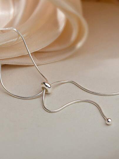 Elegant & Sexy Y-Shaped Snake Bone Chain Necklace,Versatile Fashion Jewelry For Women, Perfect For Daily Wear & Gift Giving