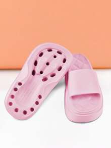 Zapatillas de casa mujer, chanclas mujer,zapatillas estar por casa mujer EVA para mujer, sandalias de plataforma de 7cm,antideslizantes y suaves, perfectas para usar en casa, en la playa o en el baño. - Rosa - Ver 8