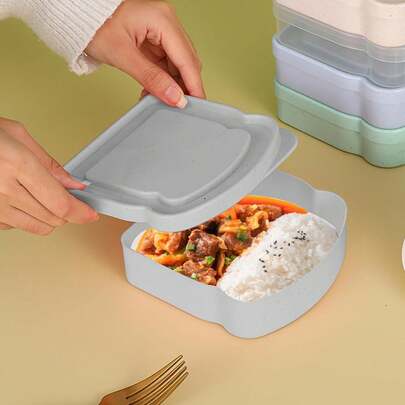 Toast Shape Sandwich Container Reusable Bread Lunch Box Microwave Dishwasher Office Travel Adults Use
