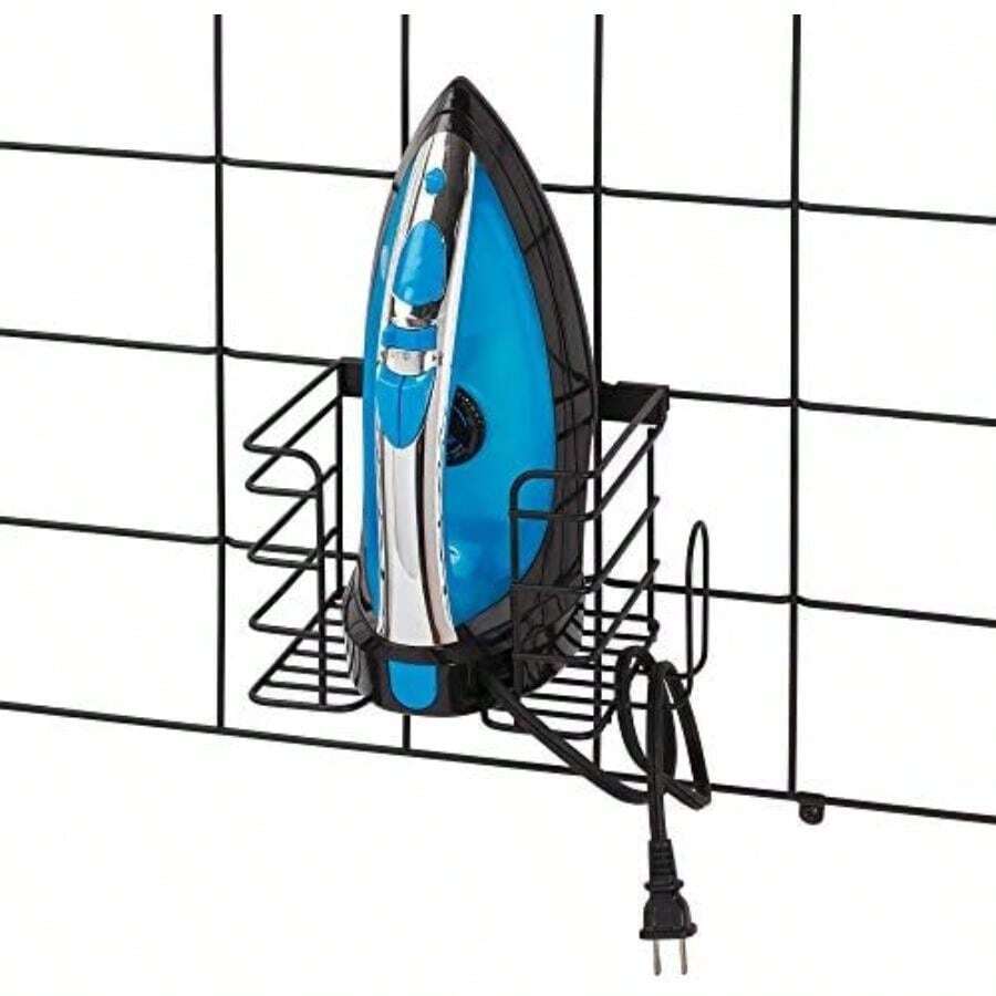 iDesign Jayce Metal Hanger Modular Grid Wall System, Storage Hooks for Kitchen, Bathroom, Bedroom, Office, Basement, Garage, Matte Black(Negro mate soporte de acero) - Multicolor - Ver 1