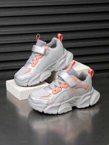 1 Pair Kids Sports Shoes, Suitable For All Seasons, Color Block Design, Comfortable Breathable, Versatile, Lightweight, Non-Slip, Durable, Indoor & Outdoor, Fashion New Style - Pink - View 6