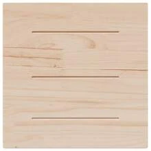 tablero de mesa vidaXL blanco de 50x50x2,5 cm de madera maciza de pino. - Marrón - Ver 4