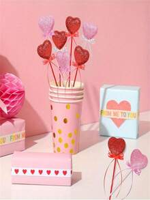 10 que cắm hoa hình trái tim bằng xốp lấp lánh màu đỏ hồng cho ngày Valentine - Dùng để cắm hoa, trang trí nhà cửa, trang trí tiệc, làm vật trang trí bàn tiệc cho ngày Valentine và Ngày của Mẹ. - Nhiều màu - Xem 3