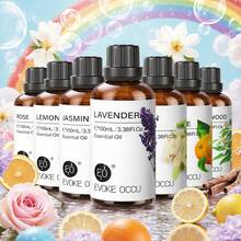 EVOKE OCCU 100ml/3.38 液体盎司精油，纯薰衣草、香草、檀香、乳香、茉莉、玫瑰、甜橙、茶树、依兰植物油，适用于按摩、护肤、香薰机、加湿器、蜡烛、香皂、放松按摩、空气净化。 - 多種香味 - 查看 1