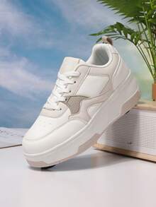 Giày trượt patin tự động 4 bánh có nút bấm cho bé trai và bé gái, giày thể thao trẻ em mới có phanh, giày trượt patin bốn bánh bằng da PU nhẹ và bền có bánh xe có thể tháo rời, giày trượt patin 2 trong 1, giày mọi mùa - Nhiều màu - Xem 7