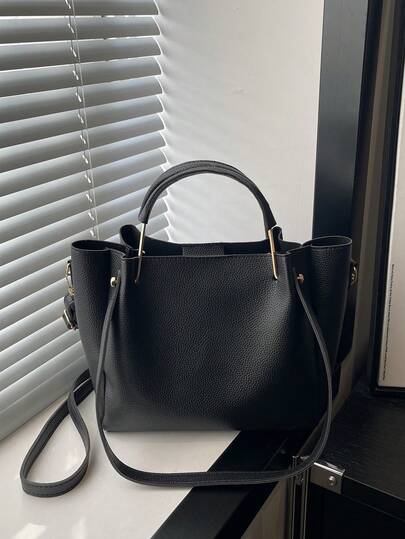 Fashionable Solid Color Minimalist Handbag, Multifunctional Tote Bag, Crossbody Bag, Suitable For Women Shopping, Work Commute And Daily Use