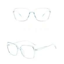 1 Pair Large Frame Clear Lens Glasses, Fashion Polygon Eyeglasses Frame, Minimalist Korean Style - A - View 8