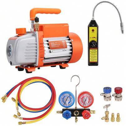 1/4 HP HVAC Vakuumpumpe Manometer-Set 4 CFM Unterdruckpumpe mit Schlauch