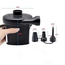 Inflador Eléctrico Portátil con 3 Boquillas de Deshinchado - Para Colchones Hinchables, Piscinas, Anillos, Neumáticos y Balones, Bomba de Aire Eléctrica Fácil de Usar, Perfecta para Hogar, Viajes y Actividades Al Aire Libre. - SY001082A - Ver 3