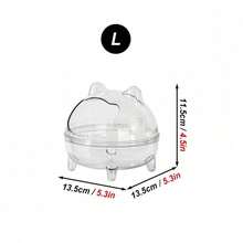 1pc Bear Shaped Semi-Enclosed Hamster/Gerbil Bathroom Hideout House, Detachable & Washable, Splash-Proof Design, Warm & Windproof Sleeping Nest, Suitable For Small Pets All Year Round - Multicolor - View 16