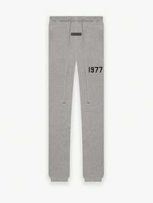 Essentials  Fear Of Dod 1977 Autumn Essentials ESSENTIALS 1977 Sweatpant Drop  Women, Vintage Flocking Craftsmanship Combined With Modern Men Breathable Technology, Warm Cotton Flocking, Loose Urban Functional Wear, High-End Cotton For Urban Street Style, Loose Silhouette Gender-Neutral Design, Mixed-Color Cotton For Low-Profile, Preferred Choice For Cafes And Hiking - 深灰色 - 查看 1
