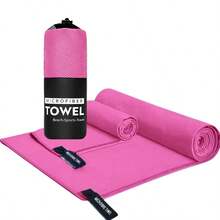 2 PC Towels Super Absorbent High Quality Lightweight With Mesh Bag Outdoor Gear For Camping Hiking Trave - B - View 14