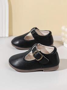 New Soft Bottom Casual Fashion Princess Flat Shoes For Infants - Black - View 4