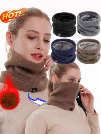 Multifunctional Protection Mask Scarf For Outdoor Sports 1pc Winter Neck Wamer Men Ski, Neck Gaiter Face Scarf Women,Fleece Scarf For Men Gaiter Mask, Thick Windproof Scarves For Cold Weather Protection For Dress