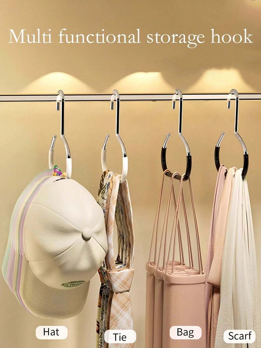 1 buah Gantungan Penyimpanan Topi Kait yang Ditingkatkan, Hitam/Putih/Abu-abu, Kait Tambahan Universal untuk Lemari Pakaian Asrama, Gantung Topi Baseball, Sabuk, Rak Pajangan Topi Multifungsi, Minimalis & Modis - MultiWarna - View 1