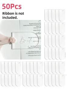 1/10/20 件空白亚克力帐篷名片、拱形行李牌、无丝带亚克力空白磨砂座位牌、婚礼嘉宾伴手礼卡、席位卡夹、DIY 派对标牌礼品标签