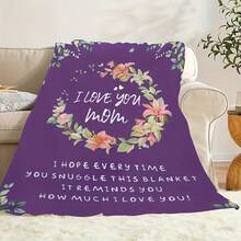 Give A Blanket As A Gift To The Most Beautiful And Charming Mother,Super Soft Flannel Printed  Blanket,As Birthday Gifts, Family, Wedding, Souvenir Blankets, Polyester Blankets Suitable For All Seasons, Washable, Machine Washable, Lightweight, Breathable, Comfortable, Warm, Unique, 280gsm For Him, Her Personalized Ideal Gifts For Her,  Family, Perfect Nap, Camping, Travel, Home, Daily Life, Office Decoration, Birthday, Anniversary, Valentine's Day, Thanksgiving, Christmas, Halloween, Mother's Day,  Wedding, New Year Gifts ,Sofa,Bed,Car,Bedroom,Living Room,Office,  Outdoor Camping, Beach,Wall Decoration - 多色2 - 查看 3