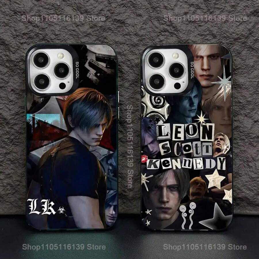Funda de teléfono L-Leon Scott K-Kennedy para 17,16,15,14,13,12,11,Pro,Max,Plus, cubierta mate negra a prueba de golpes - z8 - Ver 1