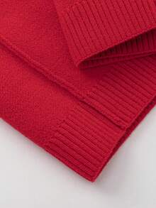 Balabala Suéter rojo de punto para niña, suéter suave y festivo para primavera y días festivos - tinte rojo - Ver 8