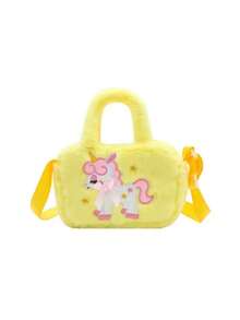 1pc Cute Cartoon Unicorn Bow Plush Backpack - Unicorn - View 8