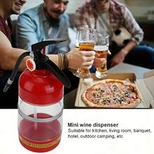 60-Ounce Portable Fire Extinguisher-Shaped Liquor Dispenser - Dual-Purpose Beverage Server For Beer, Spirits, And Wine - Red/Clear Durable Plastic Party Decor For Restaurants, Homes, And Events - Splash-Proof Design, No Assembly Required, Large-Capacity Party Drink Dispenser With Fire Extinguisher Appearance And Splash-Proof Design - 紅色 - 查看 7