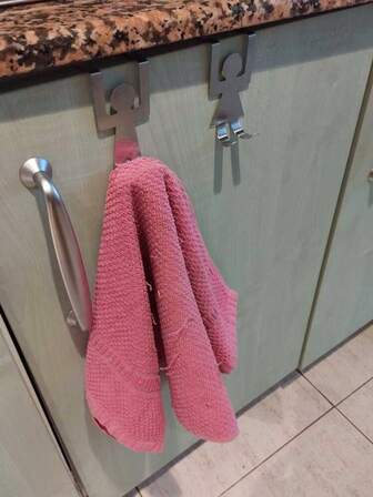 2pcs Stainless Steel Hanging Storage Rack, Cartoon Character Hooks, Traceless Kitchen Cabinet Door Coat Hooks And Hat Hooks[Styles Are Shipped Randomly, With Slight Color Differences, And Packaging Is Random]