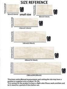 1 pieza Alfombra/Tapete de cocina absorbente de estilo minimalista y de moda con textura de líneas creativas, de aproximadamente 3 mm de grosor, lavable y adecuada para cocina, baño, entrada, lavandería, estudio, sala de estar, dormitorio, pasillo - Multicolor - Ver 4