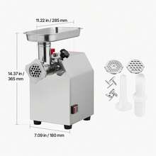 Commercial Electric Meat Grinder, 5 Lbs/Min Capacity, #8 Industrial Meat Mincer With 2 Stainless Steel Blades, 2 Grinding Plates, 600W Heavy-Duty Sausage Maker Stuffer, For Kitchen, Restaurant - 8 Caliber, 5 Lbs - View 11
