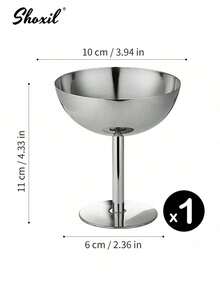 shoxil 1/4/8/12件装不锈钢冰淇淋碗、甜点杯、酸奶碗、枣盘、蛋糕盘、烛台、水果碗、首饰托盘，适用于家庭、派对、甜品店、咖啡馆 - 杯子 - 查看 13
