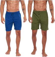 TendenciaAlfani - Pijama para Hombre, Paquete De 2 Bermudas para DormirCalidad premium - Marino / Militar - Ver 13