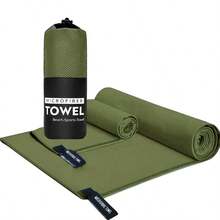 2 PC Towels Super Absorbent High Quality Lightweight With Mesh Bag Outdoor Gear For Camping Hiking Trave - B - View 17