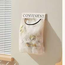 Reusable Grocery Bag Dispenser Holder For Plastic Bags, Wall Mount Space-Saving Organizer To Eliminate Kitchen Clutter, Keep Bags Neat & Tidy With Easy Load Design - Beige - View 3