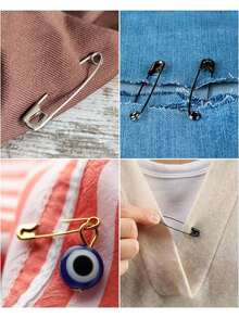 Estilo1 Caja Seguros Para Ropa(540 Piezas), Son Muy Adecuados Para Su Uso En Muchas Ocasiones Y Para Uso DoméStico, Personal O ArtíStico(Oro, Plata, Negro)VersióN Mejorada - 1 - Ver 7