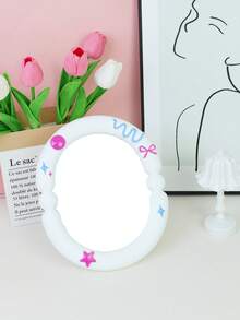 1pc Ins-Style Vanity Makeup Mirror, High-End Desktop Dressing Table Mirror For Home, Office, Bedroom, Student Dorm, Ideal Gift For Girls,Cheap,Stocking Stuffers,Makeup,Makeup Tools,Cheap Stuff,Gifts,Gifts For Women,Christmas Gifts