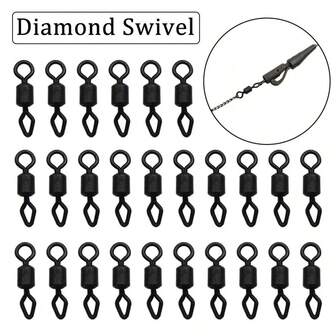 40pcs Carp Fishing Accessories Diamond Quick Change Swivels Fit Lead Clip AntiTangle Sleeves For Carp Fishing Tackle Equipment