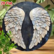 CIFbuy Angel Wings Metal Wall Art 8x8 Inch Aluminum Home Decor Realistic Flat Relief Sculpture For Living Room Bedroom Bathroom Kitchen - Nhiều màu - Xem 4