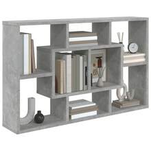 Estantería de pared vidaXL, gris hormigón, 85x16x52,5 cm, madera de ingeniería. - Marrón - Ver 4