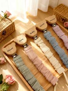 Clip personalizado para chupete, portachupete, nombre personalizado, diseño de oso - Multicolor - Ver 3