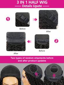 ISEE Hair Water Wave Wear And Go Glueless Half Wig 3 In 1 InvisiFit Strap Human Hair Seamless Flip Over Wig Human Hair No Glue No Lace Wig With Elastic Drawstring 14-16 Bob Inch 18-28 Regular Inch 180% Density Natural Color Vacay Vibes Active Energy Travel Essential Holiday Outfits Bridesmaid Gifts