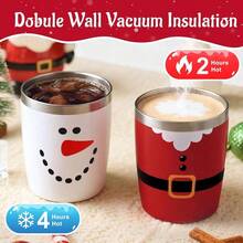 - Juego de 4 piezas de regalo de Navidad, vasos de chupito con medias de Navidad, tapas y pajitas, tazas de Navidad de acero inoxidable de 3 onzas para fiestas navideas, reuniones - Multicolor-1 - Ver 5