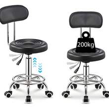 Silla moderna de estilo francés con respaldo reclinable manual, 1 unidad. Silla de comedor resistente de piel sintética, estructura robusta para restaurantes, cafeterías y hoteles. Fácil de limpiar, contemporánea, para uso comercial (compatible con suelos duros) - Negro - Ver 11